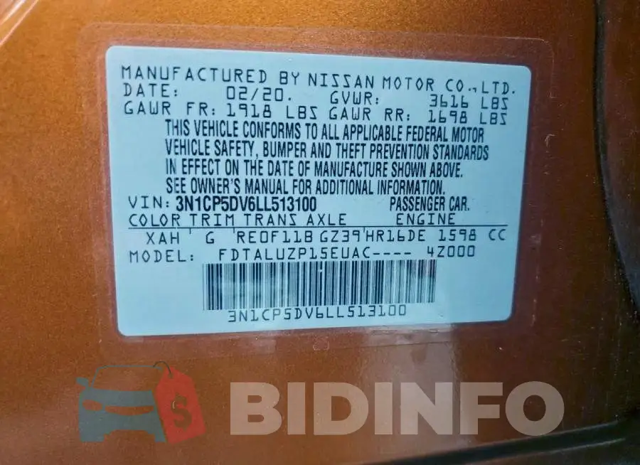 3N1CP5DV6LL513100 Photo# 12