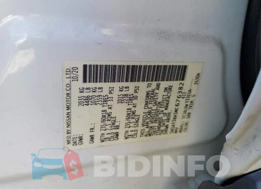 5N1AT3BA5MC676382 Photo# 13