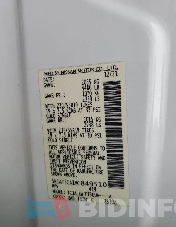 5N1AT3CA1MC849510 Photo# 12
