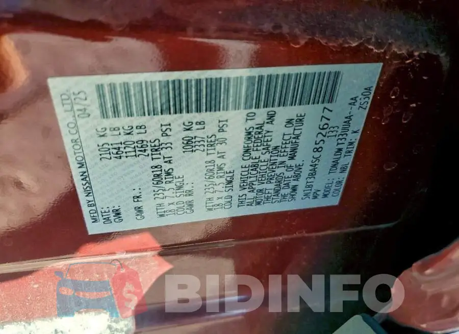 5N1BT3BA4SC852677 Photo# 12