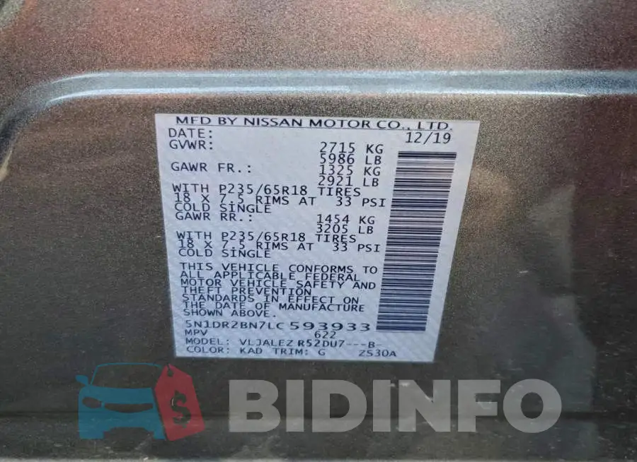 5N1DR2BN7LC593933 Photo# 13
