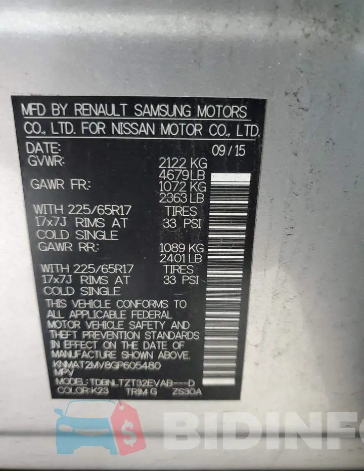 KNMAT2MV8GP605480 Photo# 13