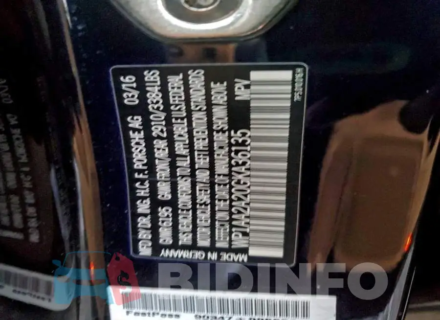 WP1AA2A20GKA36135 Photo# 13