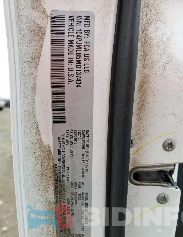 1C4PJMLB5MD137434 Photo# 13
