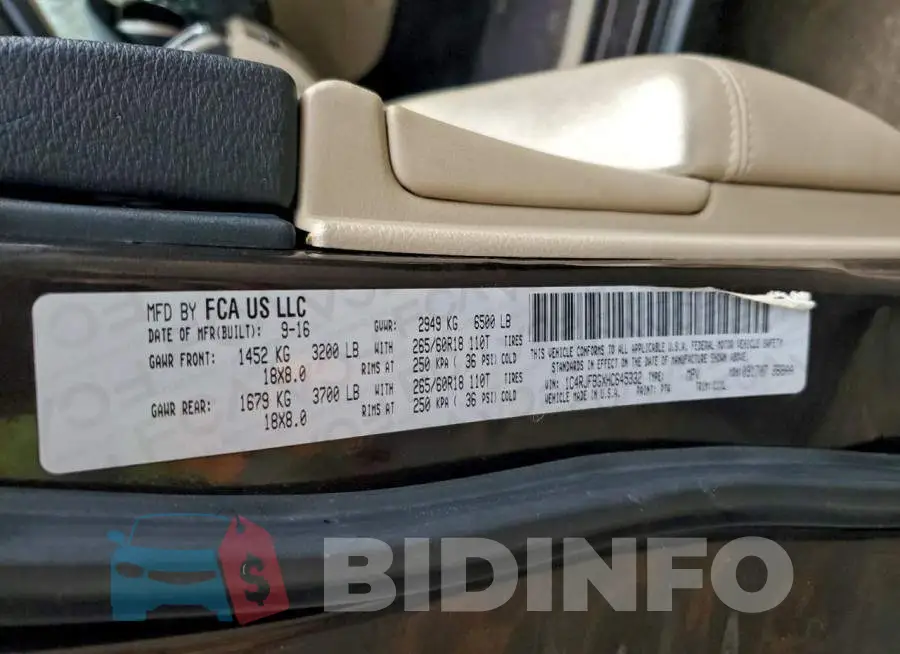 1C4RJFBGXHC645332 Photo# 13