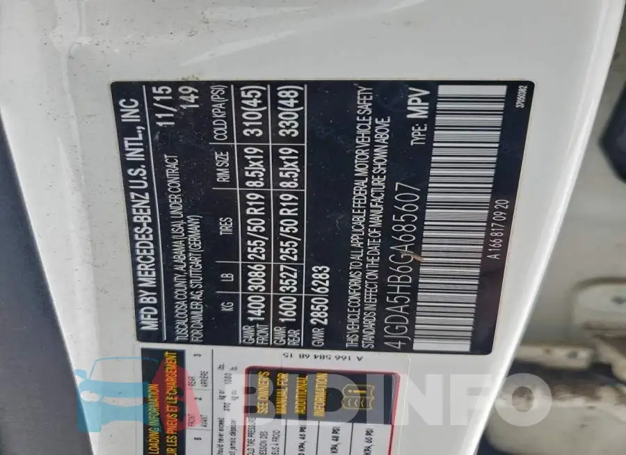 4JGDA5HB6GA685607 Photo# 13