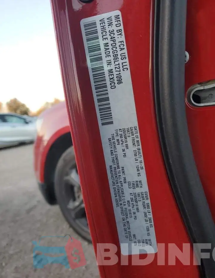 3C4PDCGB6LT271096 Photo# 13