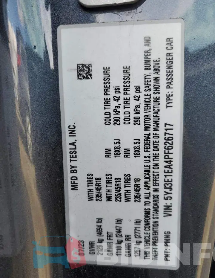 5YJ3E1EA4PF626717 Photo# 12