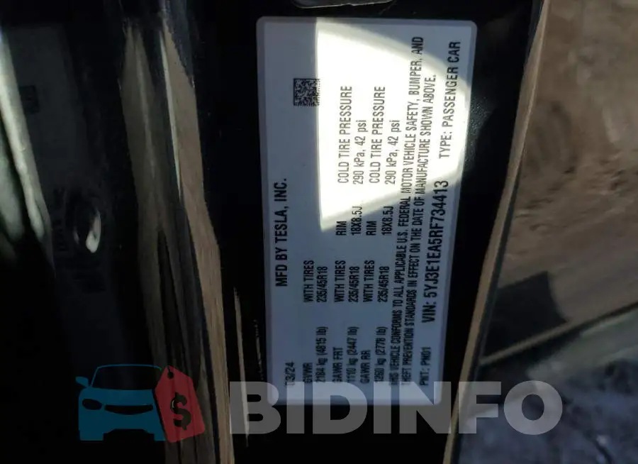 5YJ3E1EA5RF734413 Photo# 12