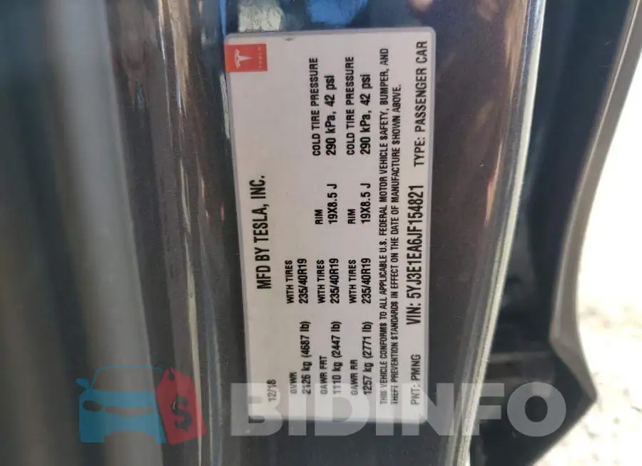 5YJ3E1EA6JF154821 Photo# 12