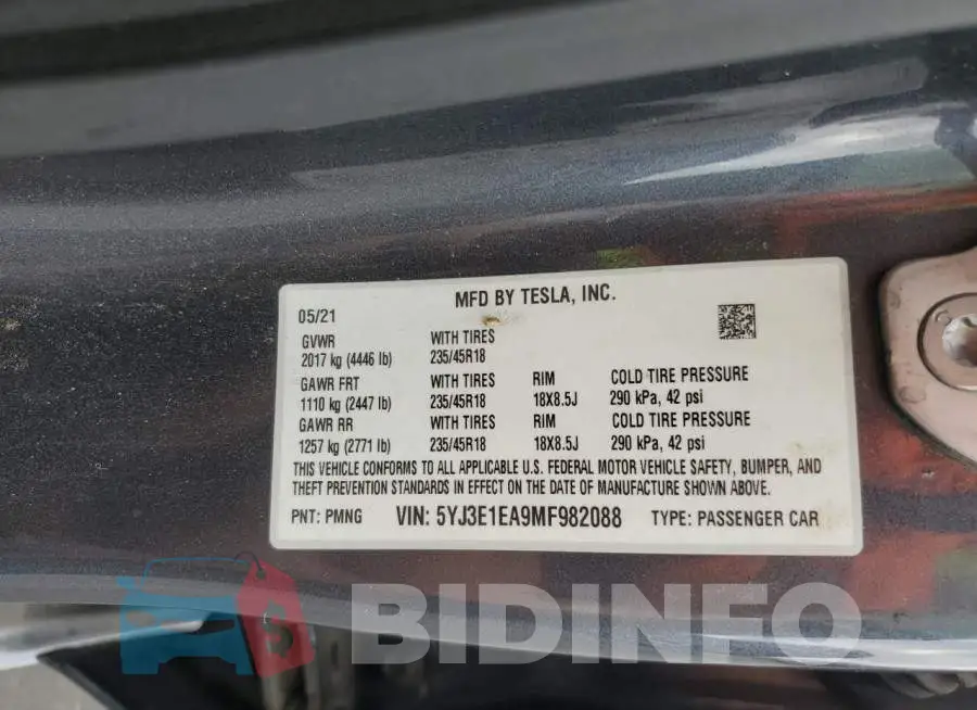5YJ3E1EA9MF982088 Photo# 12