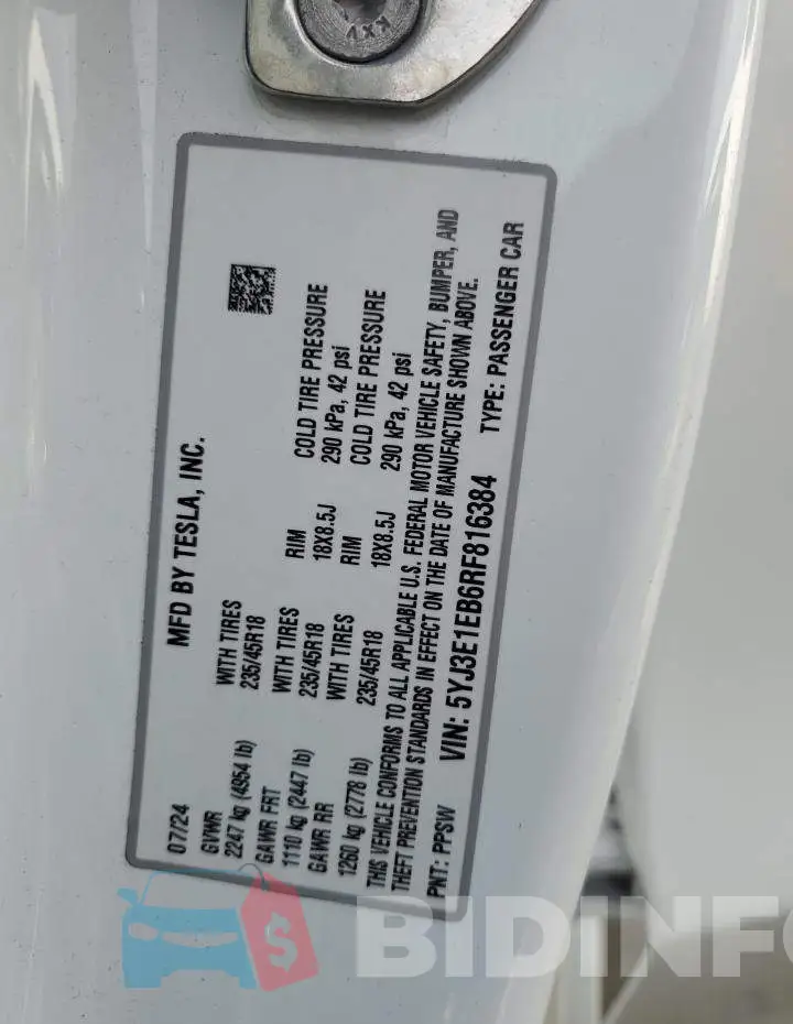 5YJ3E1EB6RF816384 Photo# 13