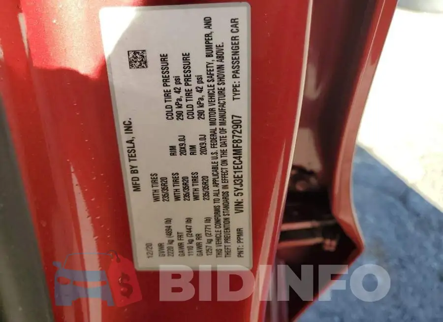 5YJ3E1EC4MF872907 Photo# 13
