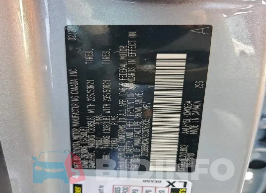 2T2BBMCA7SC076835 Photo# 14