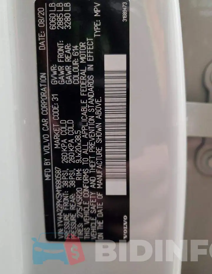 YV4A22PK5M1680587 Photo# 14