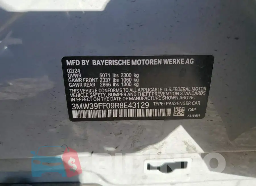 3MW39FF09R8E43129 Photo# 13