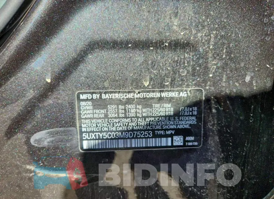 5UXTY5C03M9D75253 Photo# 13