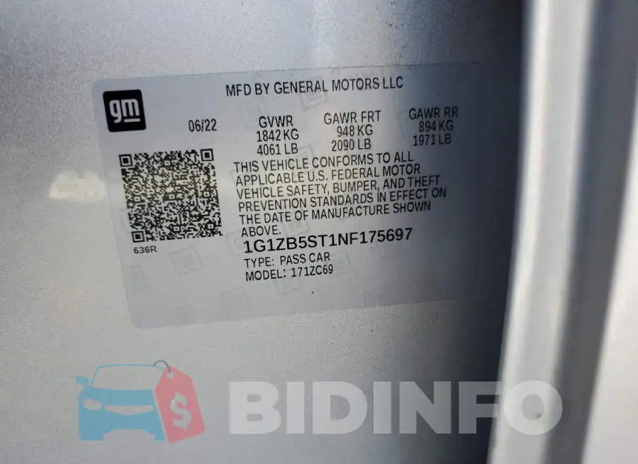 1G1ZB5ST1NF175697 Photo# 13
