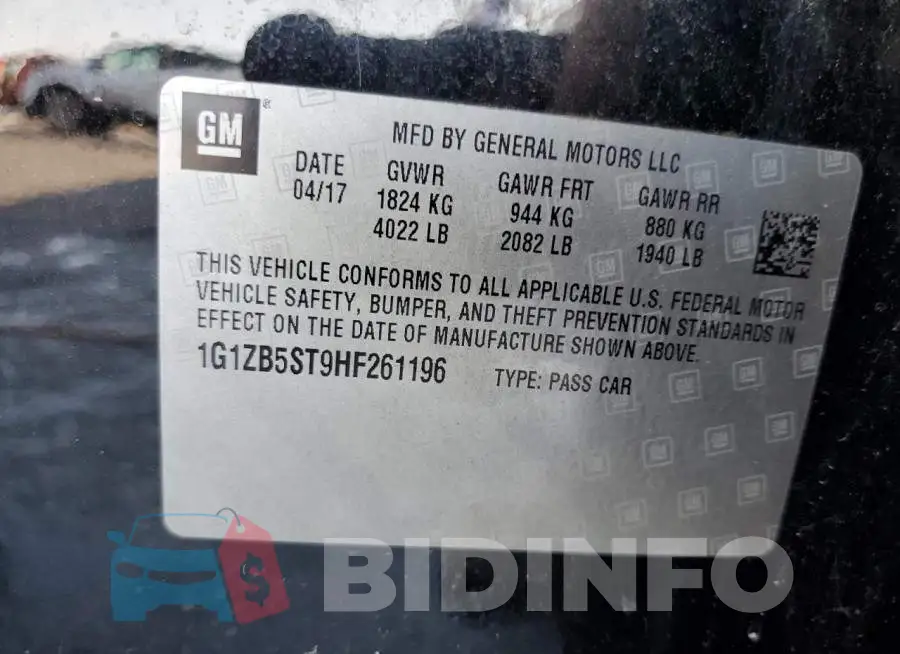 1G1ZB5ST9HF261196 Photo# 12