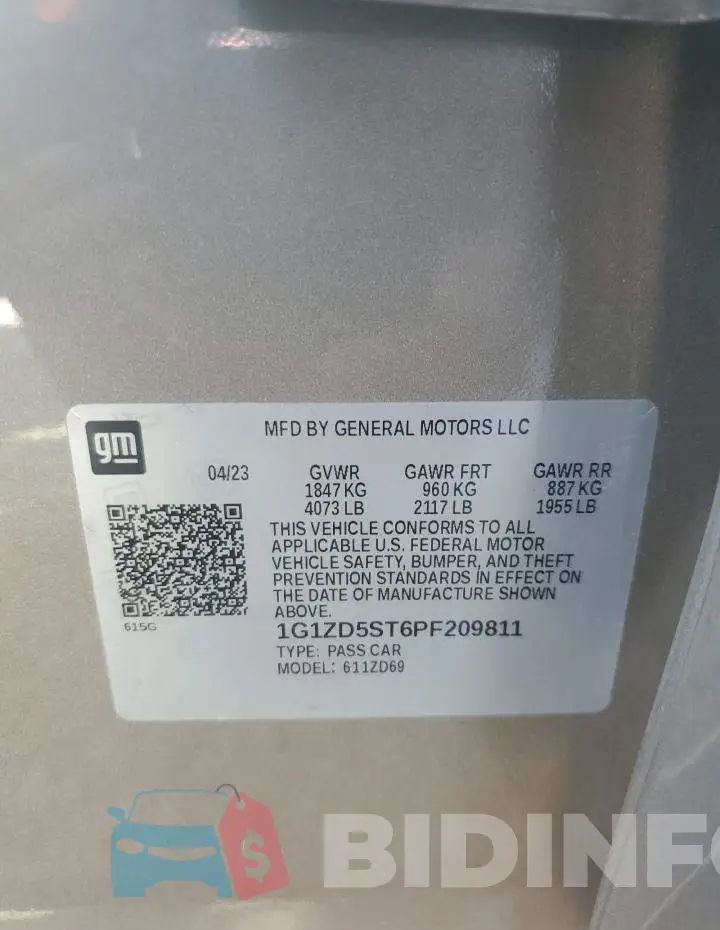 1G1ZD5ST6PF209811 Photo# 12