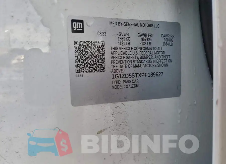 1G1ZD5STXPF189627 Photo# 12