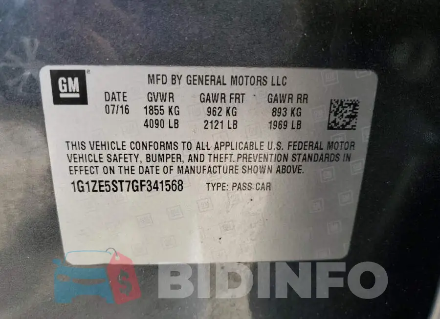 1G1ZE5ST7GF341568 Photo# 13