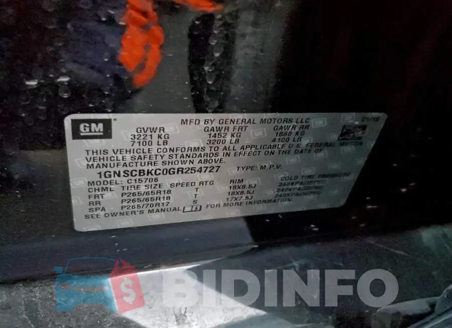 1GNSCBKC0GR254727 Photo# 12