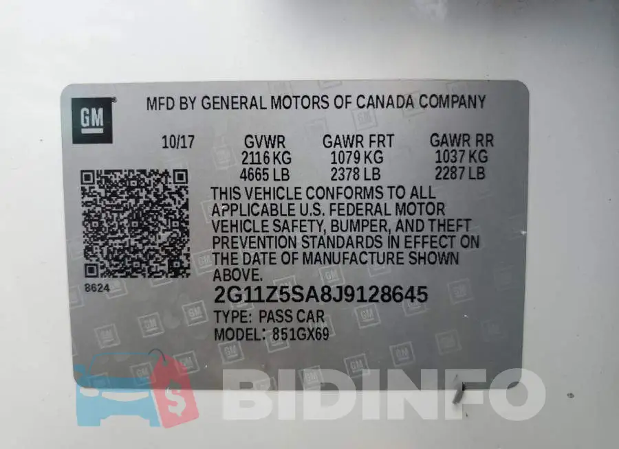 2G11Z5SA8J9128645 Photo# 12