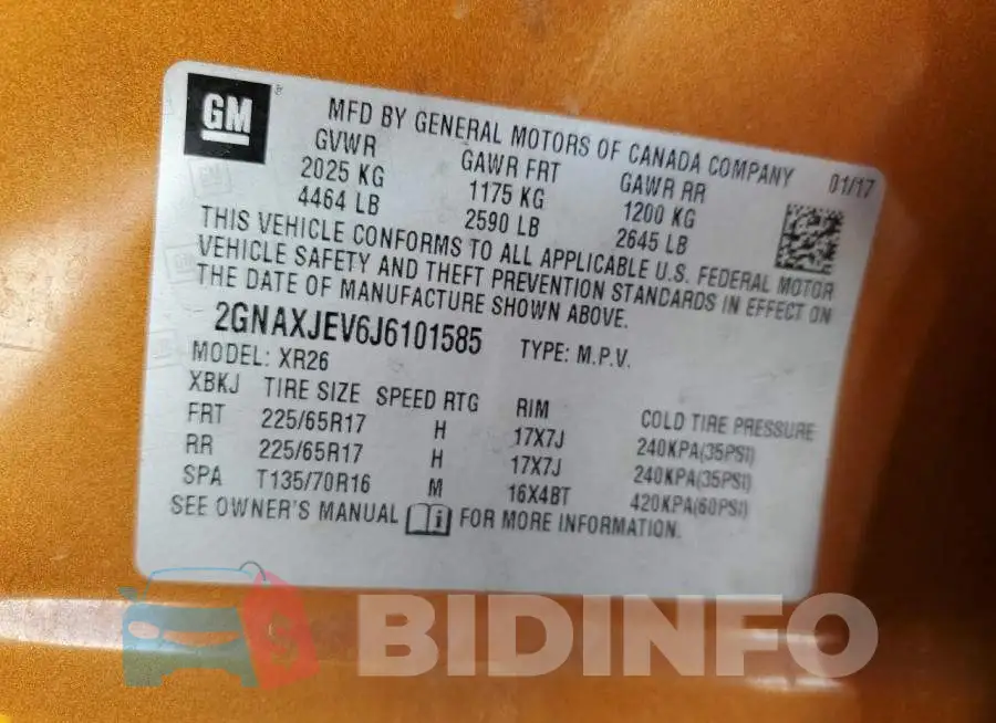 2GNAXJEV6J6101585 Photo# 14