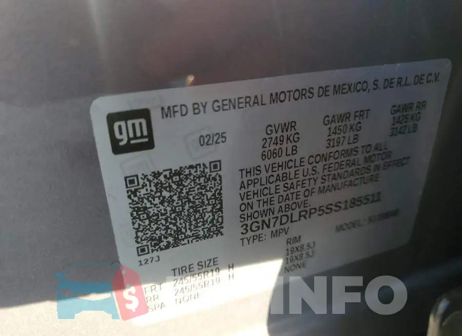 3GN7DLRP5SS185511 Photo# 13