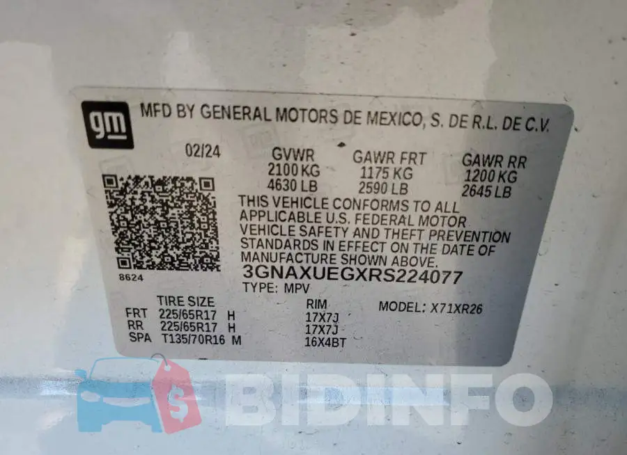 3GNAXUEGXRS224077 Photo# 13