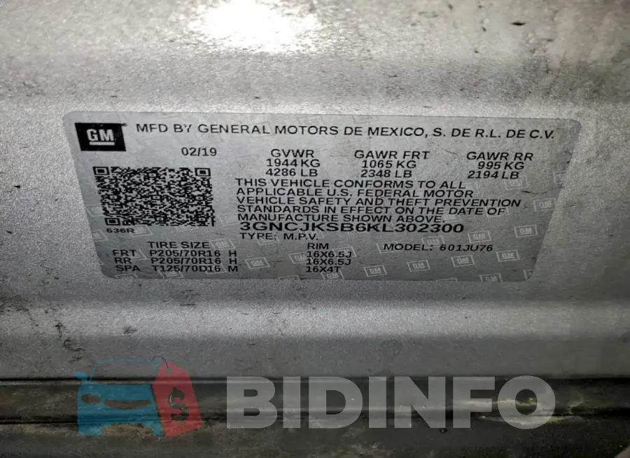 3GNCJKSB6KL302300 Photo# 14