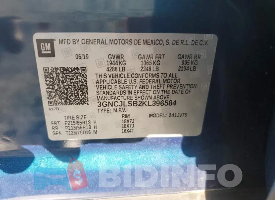 3GNCJLSB2KL396584 Photo# 12