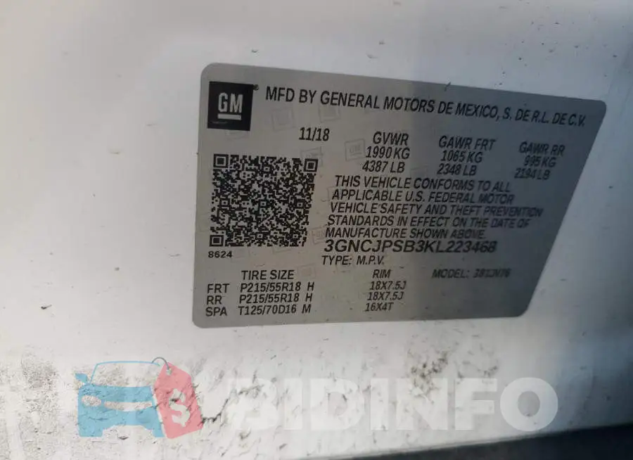 3GNCJPSB3KL223468 Photo# 12