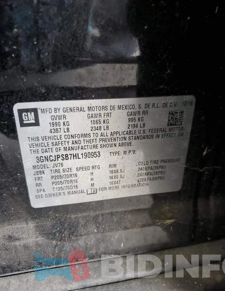 3GNCJPSB7HL190953 Photo# 13