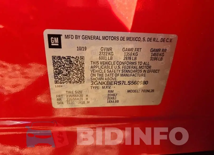 3GNKBERS7LS560980 Photo# 14