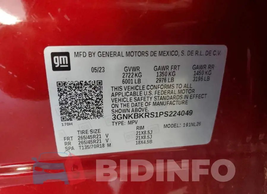 3GNKBKRS1PS224049 Photo# 13