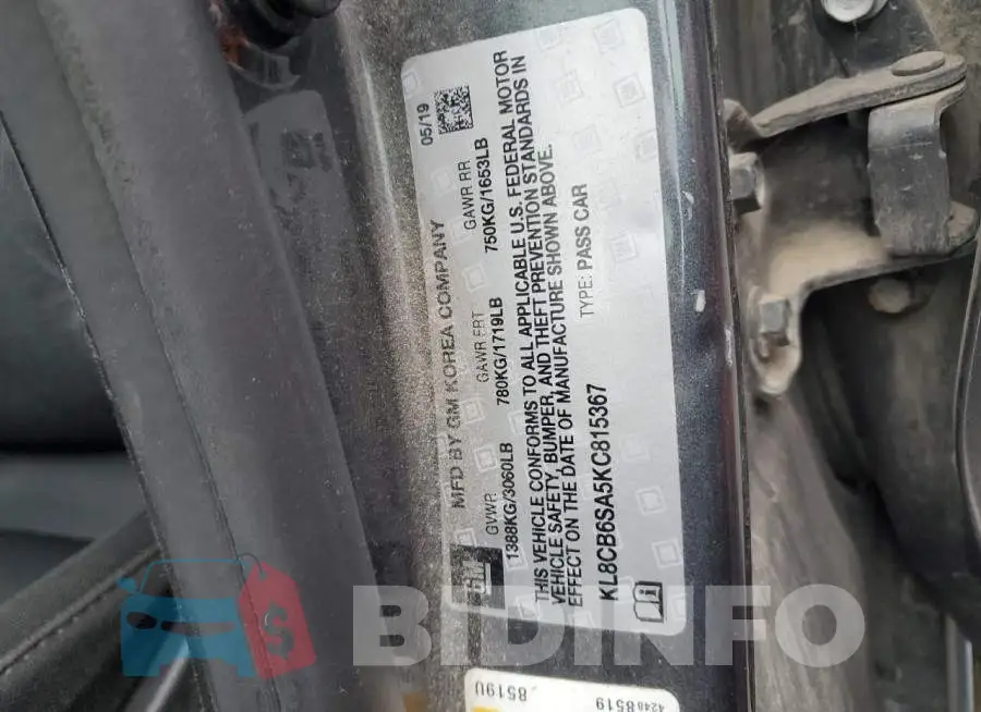 KL8CB6SA5KC815367 Photo# 12