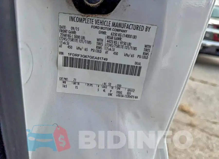1FDRF3G67GEA81749 Photo# 10