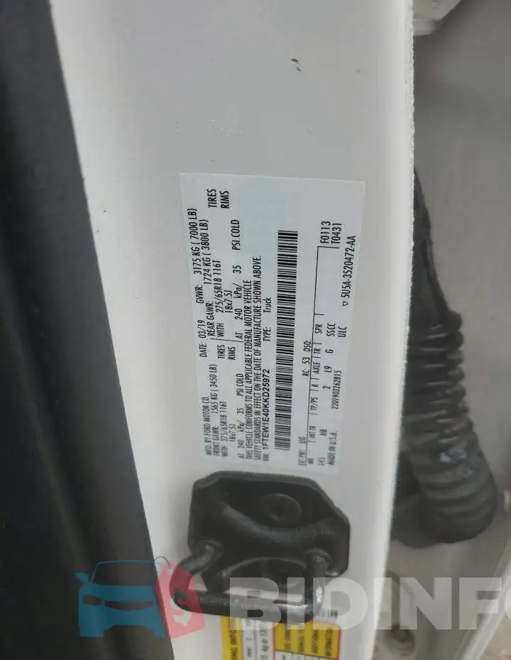 1FTEW1E40KKD25972 Photo# 12