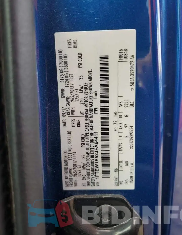 1FTEW1E52JFA64411 Photo# 12