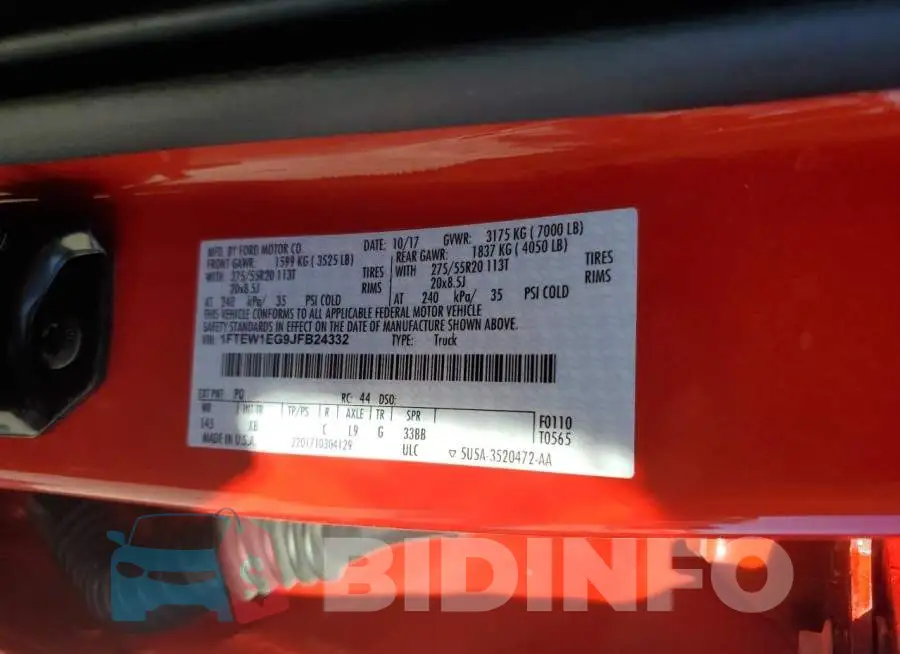 1FTEW1EG9JFB24332 Photo# 12