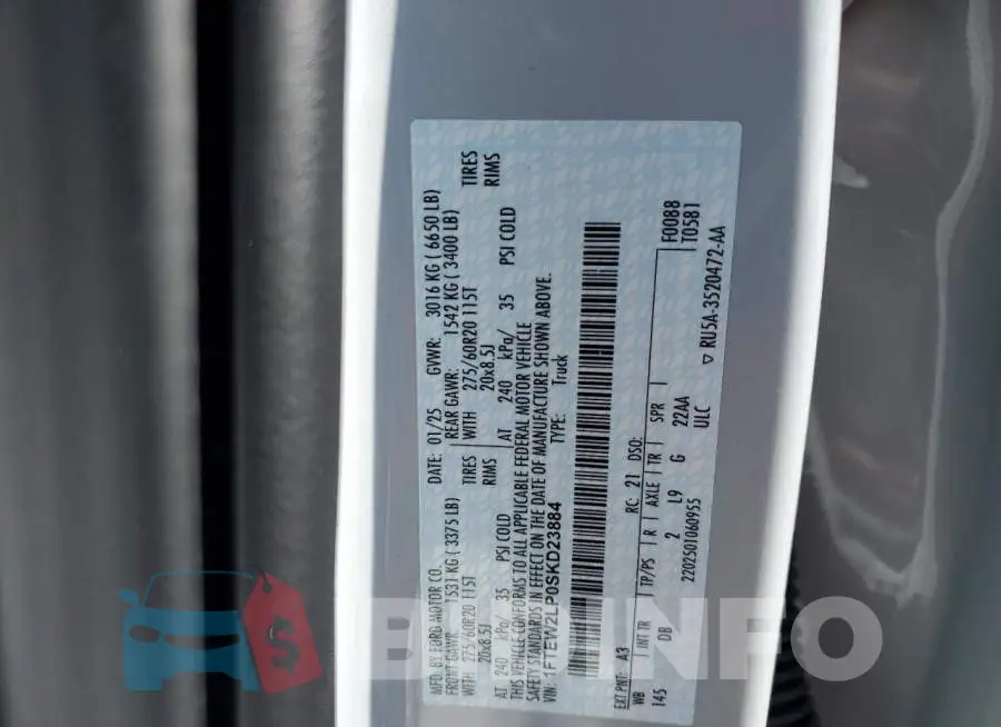 1FTEW2LP0SKD23884 Photo# 12