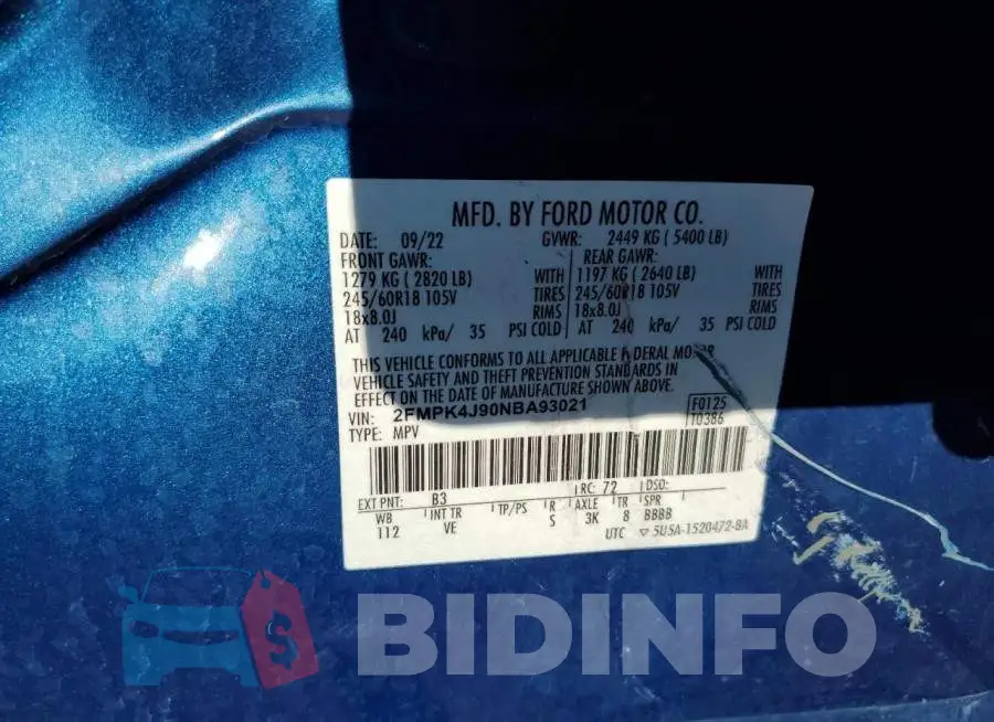 2FMPK4J90NBA93021 Photo# 12