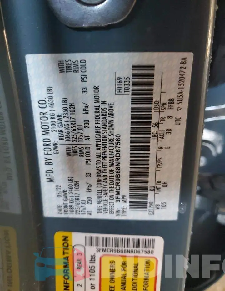 3FMCR9B68NRD67580 Photo# 14