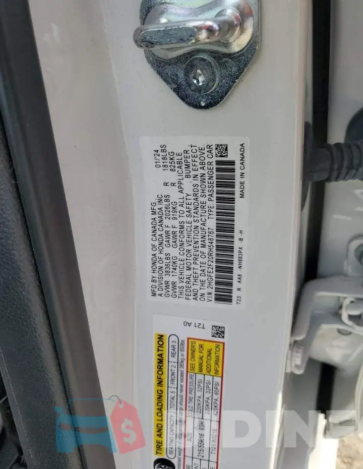 2HGFE2F20RH548767 Photo# 12
