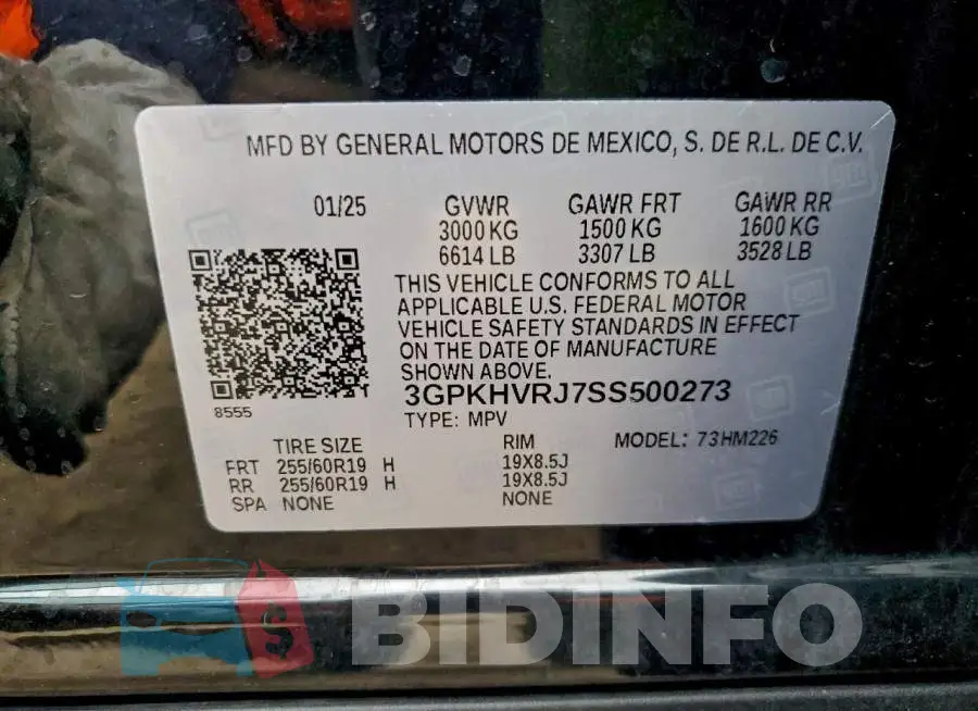 3GPKHVRJ7SS500273 Photo# 13