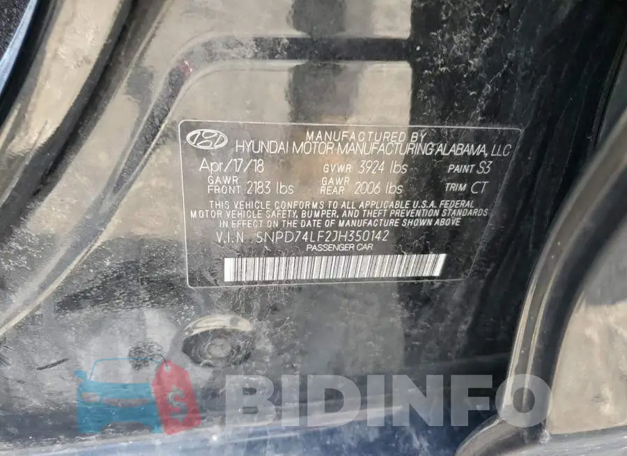 5NPD74LF2JH350142 Photo# 12