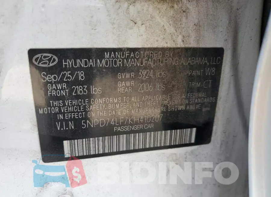 5NPD74LF7KH410207 Photo# 12