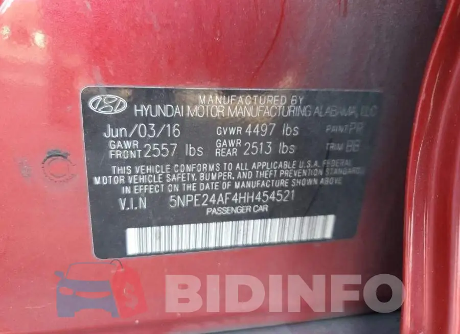 5NPE24AF4HH454521 Photo# 12